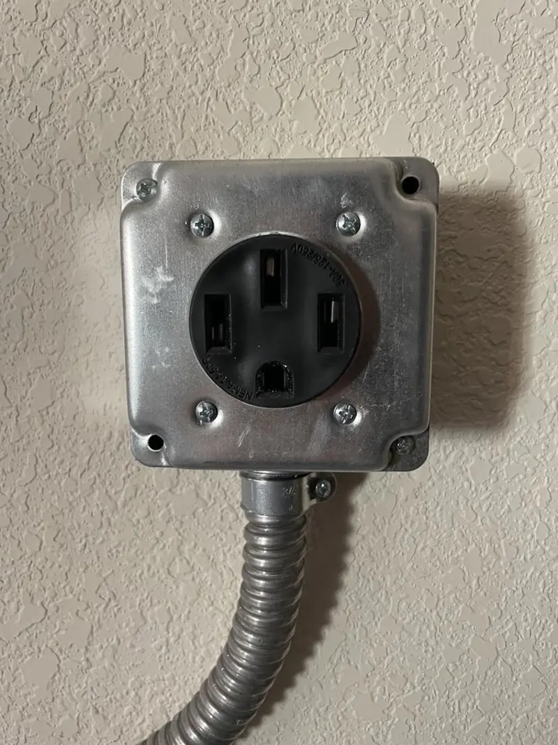 NEMA 14-50 outlet installed for Smart Home Electrical in Mills River